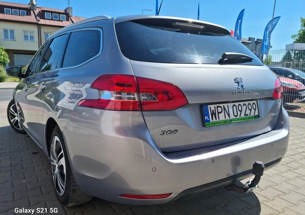 Peugeot 308 cena 32900 przebieg: 209000, rok produkcji 2015 z Płońsk małe 254